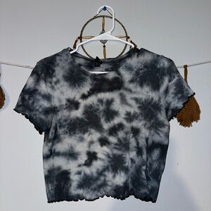 Tie-Dye Blue and Gray Women's Top